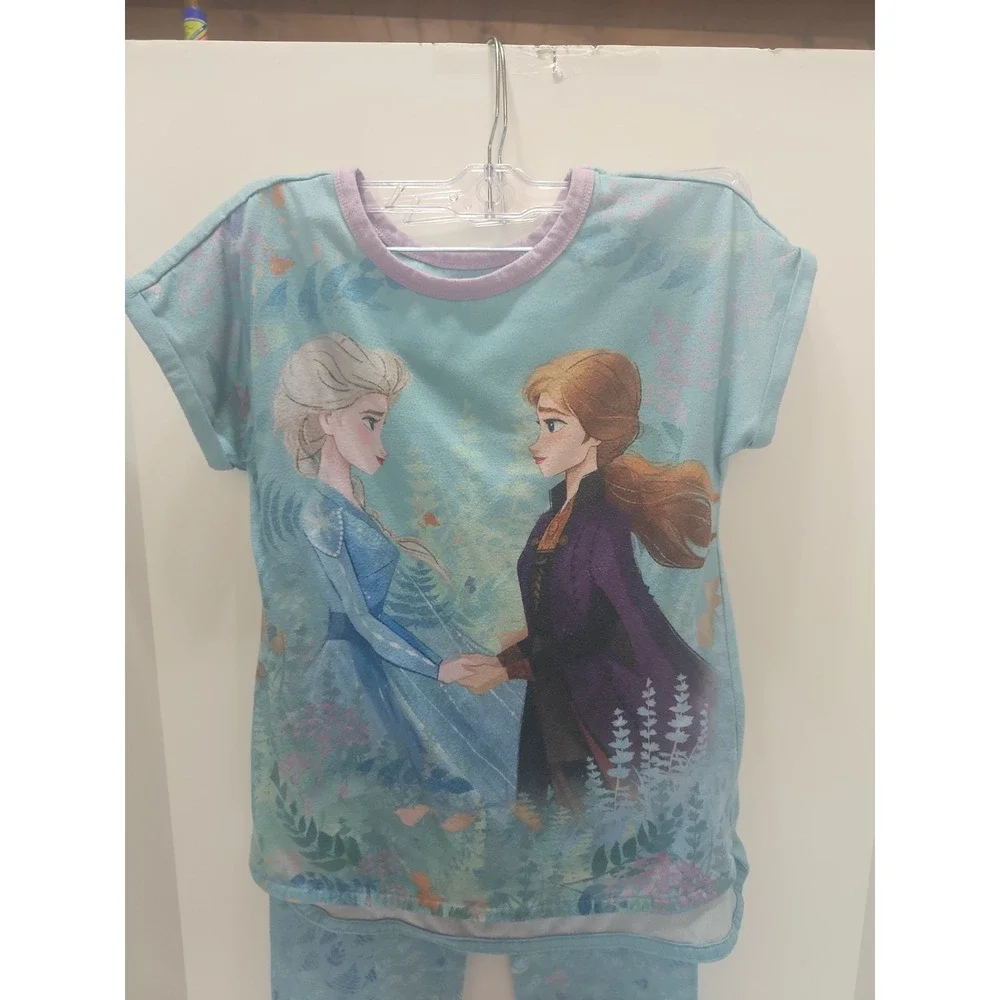 Disney Store Girls Frozen 2 Elsa & Anna Pajama Set Size 9/10‎